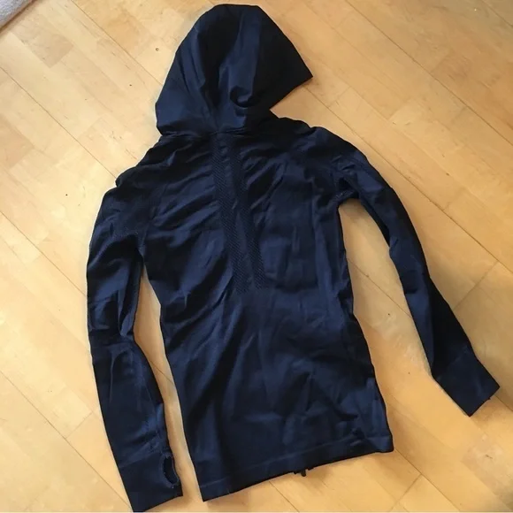 Fabletics Full Zip Lightweight Hoodie, Thumbholes, Pockets, Black, XS - Picture 14 of 14